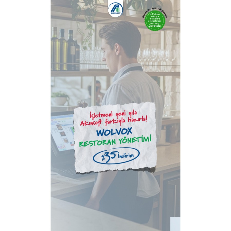 Akınsoft Yetkili Bayi Restaurant Adisyon Takip Programı 